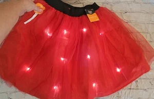 NEW NWT Red Tutu Skirt Flashing Light Up Womens Costume Cosplay One Size - Picture 1 of 1
