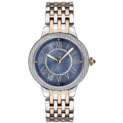 Gv2 By Gevril Womens 9149 Astor II Diamond MOP Dial Gold IP Two Tone Steel Watch - Image 1 of 4