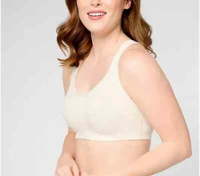 Sujetador sin mangas Cuddl Duds Intimates Cotton Core Secret Support-Blanco-XL-NUEVO-A273541 Foto 1 de 2