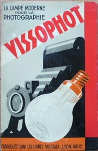 Kamera/Fotograf Glühbirne 30er Jahre Art Deco Werbeschild, "Vissophot" - Bild 1 von 2