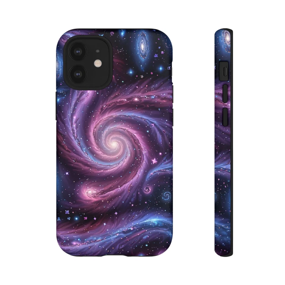 Galaxy Swirl Tough Phone Case - Space Accessories for Teens, Purple Decorative - Image 1 of 1