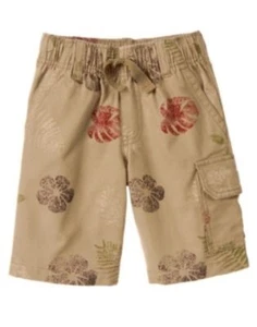 GYMBOREE OUTBACK ADVENTURE KHAKI TROPICAL WOVEN SHORTS 4 5 6 7 8 10 12 NWT - Picture 1 of 2