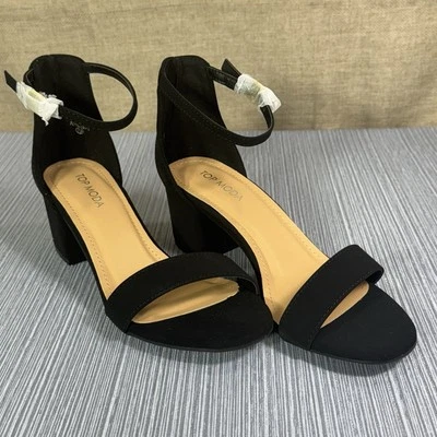TOP Moda Darcie-1 Ankle Strap High Block Heel Sandal, Non-slip  Any Occasion 7.5 - Image 1 of 4