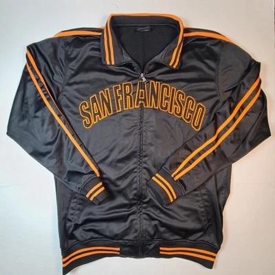San Francisco Giants MLB Black Track Jacket Full Zip Mens Sportswear - Image 1 of 4