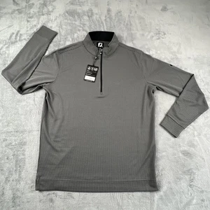 Footjoy Houndstooth Jacquard 1/4 Zip Mid layer Pullover Shirt Rare Men’s Medium - Picture 1 of 10