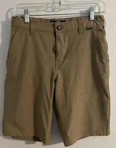 Hurley Dri-Fit Youth Boys Shorts Size 14 Khaki Chino adjustable waist - Picture 1 of 5