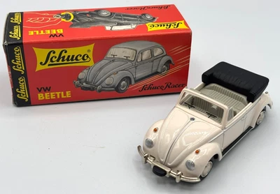 Schuco Blanco VW Cabriolet Convertible Escarabajo Micro Racer con Interior Gris C9 Foto 1 de 4
