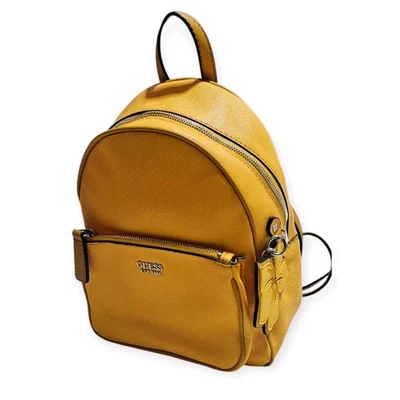 Guess Mochila Pruae Amarillo Vegano Cuero Flor Llavero Foto 1 de 4