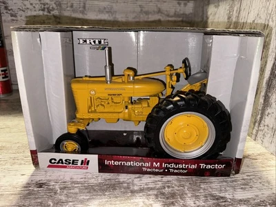 1/16  Farmall M Highway Department Industrial Yellow  Tractor DieCast Ertl - Image 1 of 4