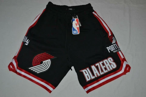 PRO STANDARD PORTLAND TRAIL BLAZERS LOGO BLACK MENS SHORTS ALL SIZES NEW Cover