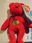 2018 NEW NHL Chicago Blackhawks 8" Ty Beanie Baby Hockey Bear  