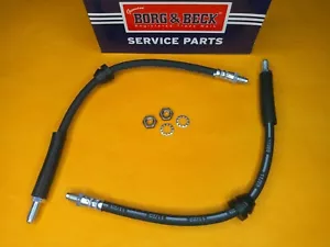 FORD ESCORT Mk3 Mk4 RS Turbo XR3 & XR3i(83-90)FRONT BRAKE HOSES PAIR-BORG & BECK - Picture 1 of 5