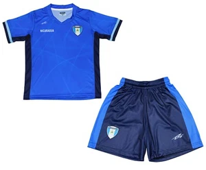Arza Youth Soccer Uniform Nicaragua 100% Polyester_Kids and Boy Blue - Picture 1 of 5