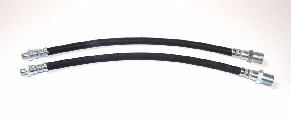 PAR DE MANGUERAS DE FRENO DE GOMA DELANTERAS FLEXIBLES PARA LA SERIE HUMBER HALK UNO 1957-1959 Foto 1 de 1