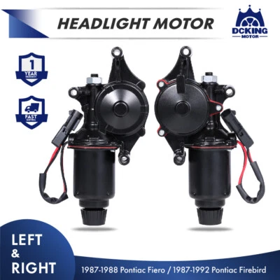 2X Motor de faros para Pontiac Fiero 87-88 y Firebird 87-92 LH RH Foto 1 de 4
