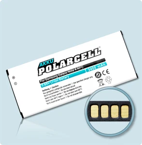 PolarCell NFC Akku Samsung Galaxy Note 4 SM-N910F DuoS SM-N9100 Batterie Acku - Bild 1 von 2