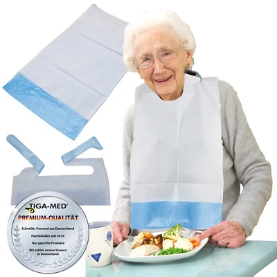 TIGA-MED 1000 servilletas protectoras desechables baberos baberos para Erw. Babero desechable