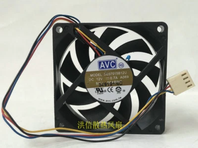 1 PCS AVC FAN DE07015B12U DC12V 0.70A  7015 7CM 4 PIN - Image 1 of 3