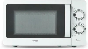 Tower Microwave 800W White 20L with Sleek Mirror Door T24042WHT - Picture 1 of 7
