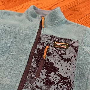 L.L. Bean Kids Mountain Classic Full Zip Jacket Fleece Blue Size M (10-12) - Picture 1 of 15