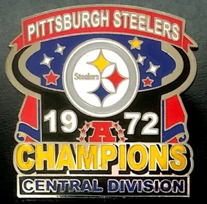 PITTSBURGH STEELERS ~ 1972 CENTRAL DIVISION CHAMPIONS LAPEL PIN Willabee & Ward - Picture 1 of 2