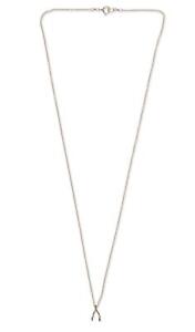 Dogeared 302008 'Reminder - Wish' Boxed Wishbone Pendant Necklace - Gold Dipped
