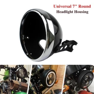 7 Inch Round Motorcycle LED Headlight Mounting Housing Bucket Shell Universal - Picture 1 of 10