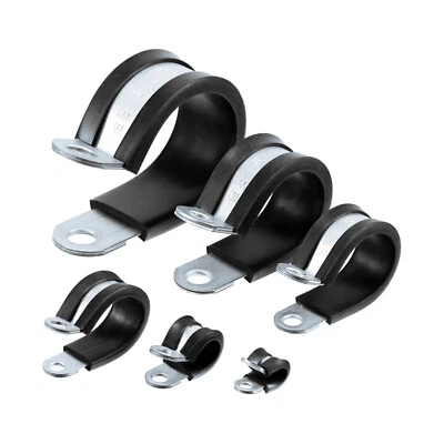 Rohrschellen Schlauchschellen Leitungsschellen EPDM Gummi DIN 3016 RSGU verzinkt - Bild 1 von 3