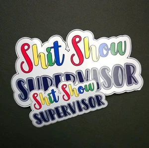 Sh*t Show Supervisor - Pegatina de vinilo impermeable - 2 tamaños - Imagen 1 de 8