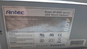 Antec 400 watt smart power supply SP400P PC tower new no box - Bild 1 von 3