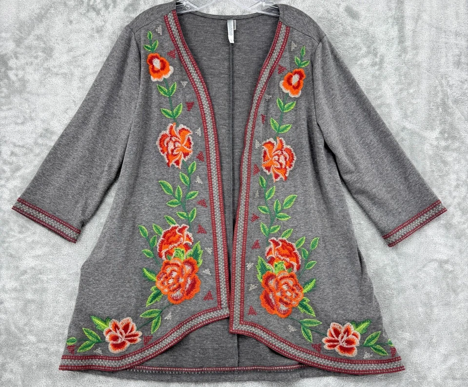 Suéter Monoreno Mujer Pequeño Floral Bordado Casa Festival Boho Topper Foto 1 de 4