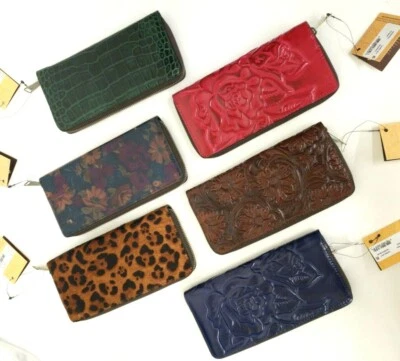 PATRICIA NASH Wallet LAURIA NEW Leather zip around CHOOSE PRINT new with tags - Image 1 of 4