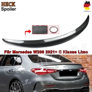Heckspoiler Passend für MERCEDES C-Klasse W206 Limo Spoilerlippe Carbon Color - Bild 1 von 12