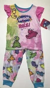 NERDS RULE 2 piece Girl's PJ Set - Size 4 NEW $26 - Picture 1 of 5