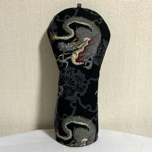 Golf Fairway Holz Head Cover H11" W5" Dragon Pattern schwarz Made in Japan - Bild 1 von 4