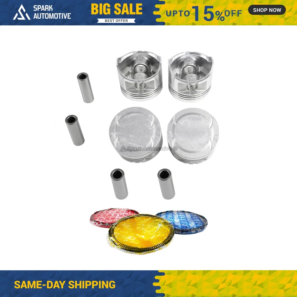 Pistones con anillos aptos para Acura Integra 1986-1987 1,6 L L4 DOHC 16V Foto 1 de 3