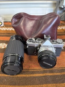Olympus OM-1 Film Camera Zoom Lens Kit 50mm 75-300mm Sigma Lens - Picture 1 of 9