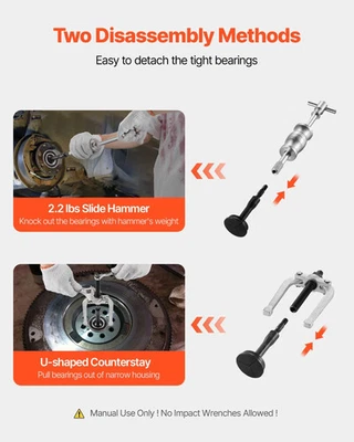 Blind Hole Bearing Puller Set, 16-in-1 Inner Bearing Race and Seal Extractor Kit - Image 1 of 4