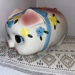 Vintage Jumbo Ceramic Piggy Bank 12” - Picture 1 of 5