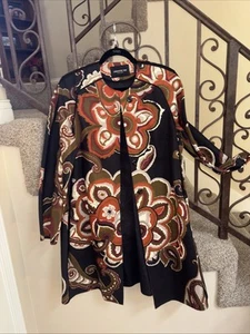RARE…LAFAYETTE 148 New York Floral Print Jacket Snap Front Added Sz 12 (1) $500 - Picture 1 of 7