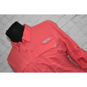 Camisa Columbia PFG Performance Equipo de Pesca Mujer Talla Grande Ventilada Rosa - Imagen 1 de 9