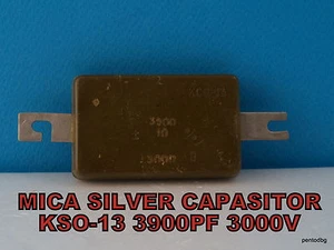 1 STCK. SILBER GLIMMER KONDENSATOREN KSO-13 3900pF 10 % 3000V UdSSR MILITÄR HIFI AUDIO - Bild 1 von 7