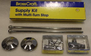 Kit de suministro de grifo Brasscraft SR1712AX C, 1/2" FIP x 3/8" OD L/K paradas elevadores de 12" - Imagen 1 de 5