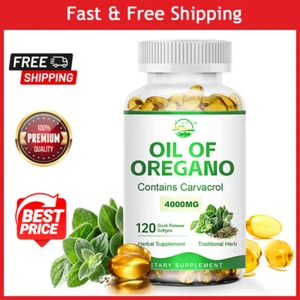 4000mg Capsule Olio di Origano Selvatico Puro 84% Carvacrolo Alta Resistenza 100% Naturale - Foto 1 di 7