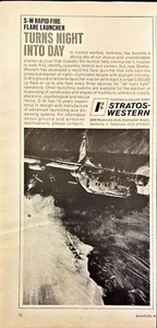 Stratos-Western Rapid Fire Flare Launcher beleuchtet Ziele Vintage Print Ad 1966 - Bild 1 von 6