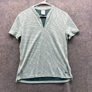 Nike Shirt Womens Medium Ladies Dri-Fit Golf Victory Jacquard Light Green Tennis - Picture 1 of 13