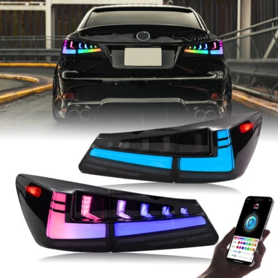 Conjunto de luces traseras LED RGB de humo para Lexus IS250 IS350 ISF 2006-2013 Foto 1 de 4