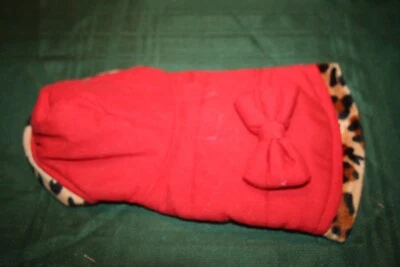 NUEVO, ADORABLE ROJO WT ANIMAL PRINT CASUAL CANINO PERRITO SUDADERA CON CAPUCHA CHAQUETA/ABRIGO TALLA XS Foto 1 de 4