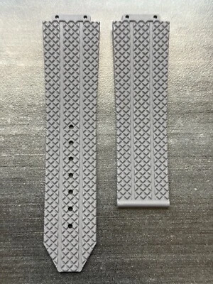 Correa/correa de reloj Hublot gris Big Bang de goma OEM se adapta a 44/45 mm Big Bang Foto 1 de 3