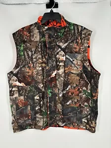 Realtree Camo Tree Camouflage Full Zip Up Vest Jacket Cargo Pockets Mens XXL 2XL - Picture 1 of 7